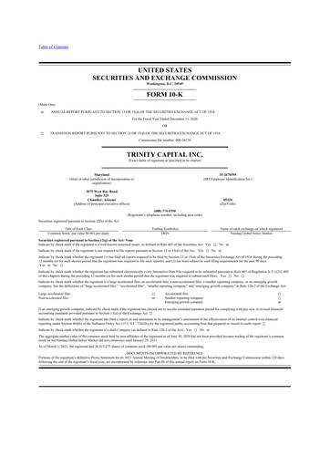 Thumbnail Trinity Capital 10-K Annual Report 