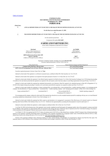 Thumbnail Farmland Partners
 10-K Annual Report 2020