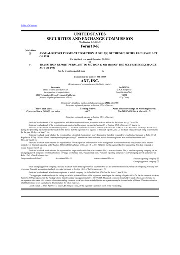 Thumbnail AXT Inc
 10-K Annual Report 2020