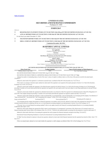 Thumbnail Burford Capital 20-F Annual Report 2020