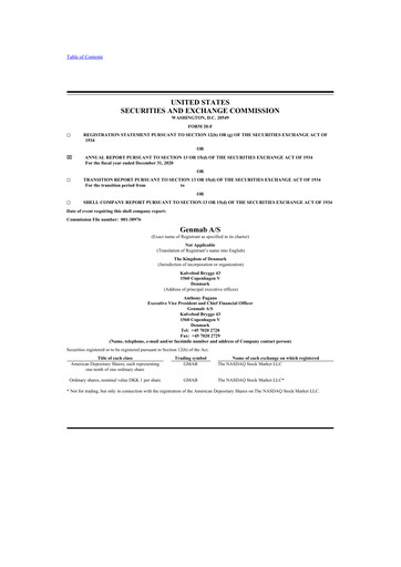 Thumbnail Genmab 20-F Annual Report 