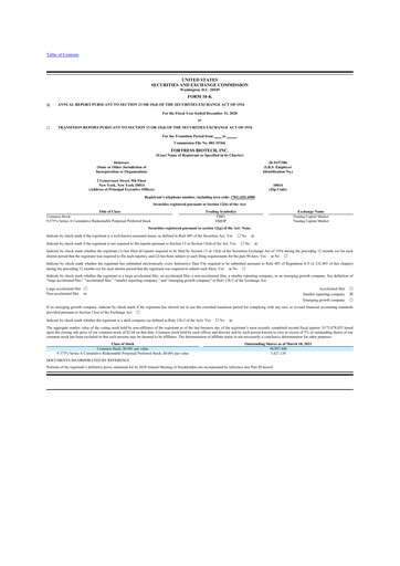 Thumbnail Fortress Biotech
 10-K Annual Report 2020