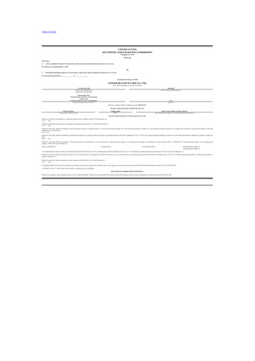 Thumbnail Consolidated Water 10-K Annual Report 2020