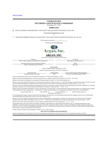 Thumbnail Argan 10-K Annual Report 2021