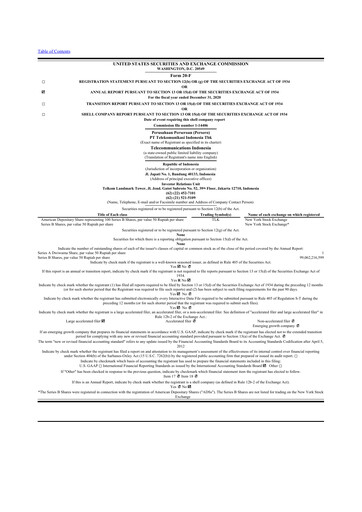 Thumbnail Telkom Indonesia 20-F Annual Report 2020