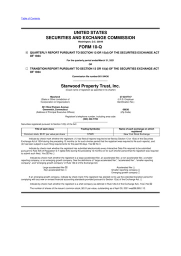 Thumbnail Starwood Property Trust 10-Q Quarterly Report FY2021 