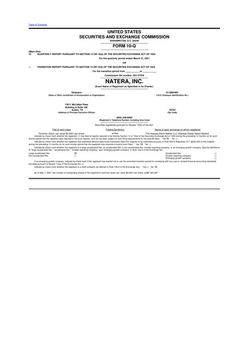 Thumbnail Natera 10-Q Quarterly Report FY2021 