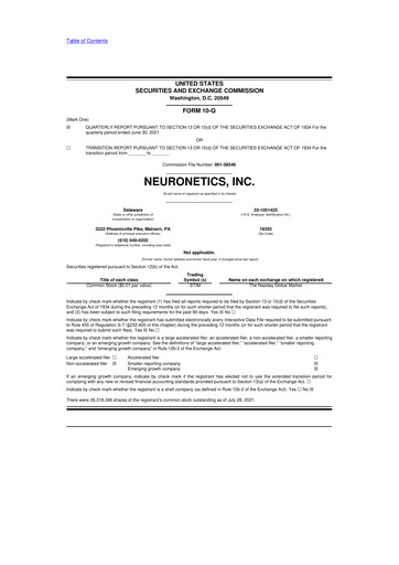 Thumbnail Neuronetics 10-Q Quarterly Report FY2021 