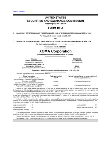 Thumbnail XOMA Royalty 10-Q Quarterly Report FY2021 