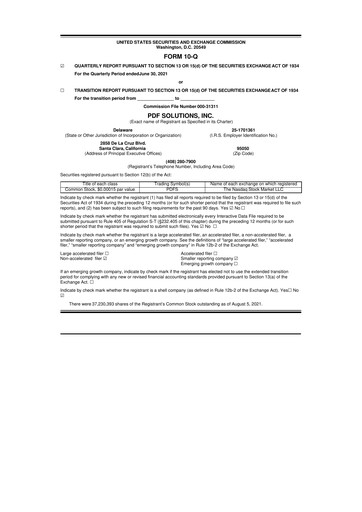 Thumbnail PDF Solutions 10-Q Quarterly Report FY2021 