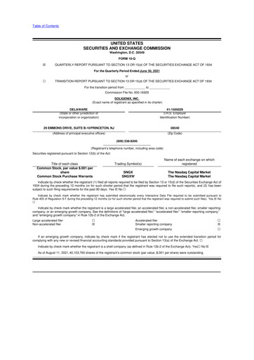 Thumbnail Soligenix 10-Q Quarterly Report FY2021 