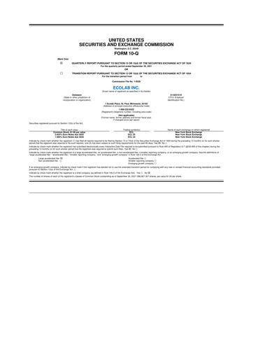 Thumbnail Ecolab 10-Q Quarterly Report FY2021 