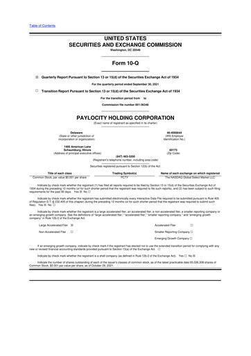 Thumbnail Paylocity 10-Q Quarterly Report FY2022 