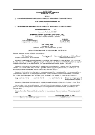 Thumbnail Information Services Group 10-Q Quarterly Report FY2021 