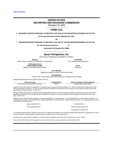 Thumbnail Aprea Therapeutics 10-Q Quarterly Report FY2021 