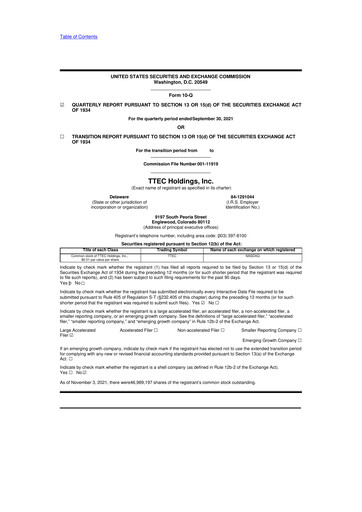 Thumbnail TTEC 10-Q Quarterly Report FY2021 