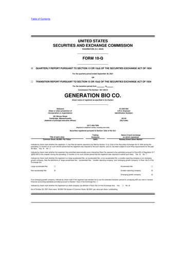 Thumbnail Generation Bio
 10-Q Quarterly Report FY2021 