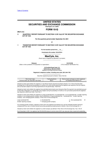 Miniature MaxCyte 10-Q Rapport trimestriel  