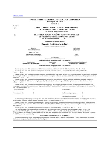 Thumbnail Azenta 10-K Annual Report 2021