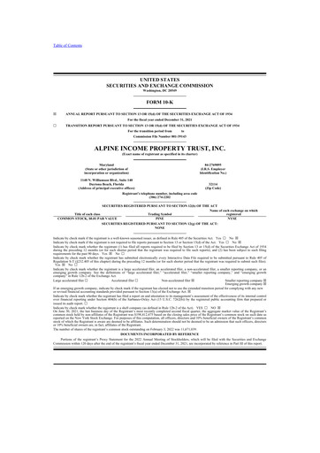 Thumbnail Alpine Income Property Trust 10-K Annual Report 