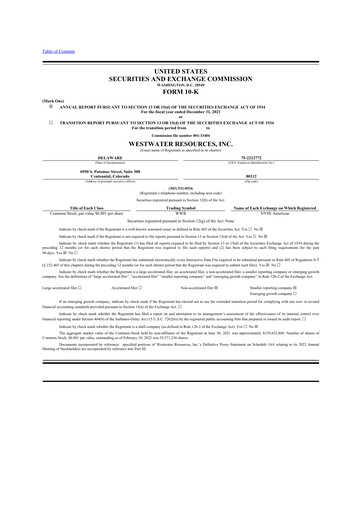 Thumbnail Westwater Resources
 10-K Annual Report 2021