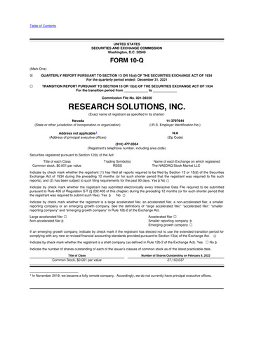 Thumbnail Research Solutions 10-Q Quarterly Report FY2022 