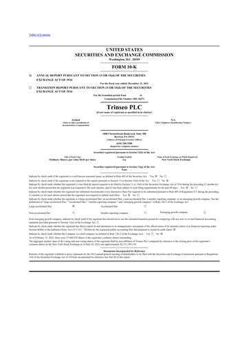 Thumbnail Trinseo 10-K Annual Report 2021