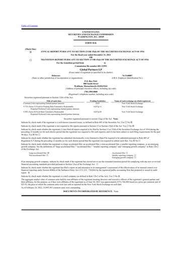 Thumbnail Global Partners LP 10-K Annual Report 2021