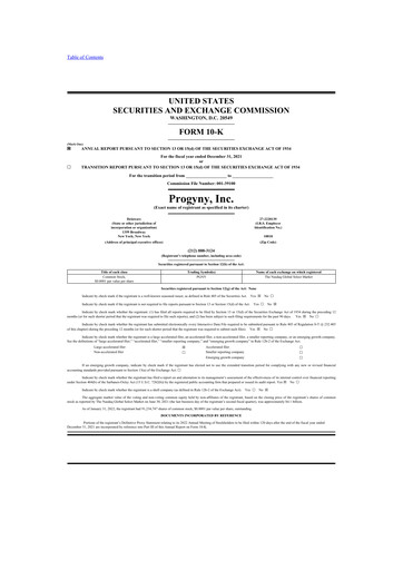 Thumbnail Progyny 10-K Annual Report 2021