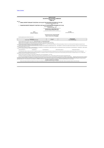 Thumbnail Tootsie Roll Industries
 10-K Annual Report 2021