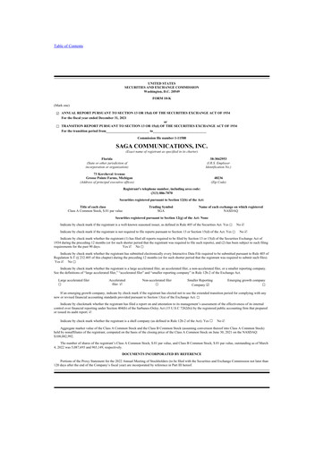 Thumbnail Saga Communications 10-K Annual Report 2021