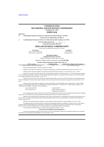 Thumbnail Dollar General 10-K Annual Report 2021