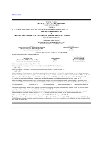 Thumbnail Evolv Technologies 10-K Annual Report 2021