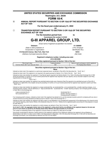 Vorschaubild G-III Apparel Group 10-K Jahresbericht 2021