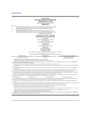 Thumbnail Burford Capital 20-F Annual Report 2021