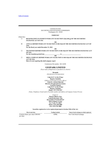 Thumbnail Geopark 20-F Annual Report 2021