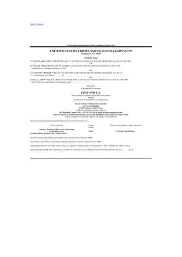 Thumbnail EDAP TMS 20-F Annual Report 2021