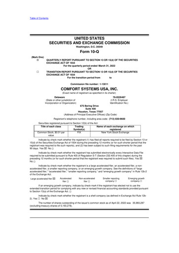 Thumbnail Comfort Systems USA 10-Q Quarterly Report FY2022 