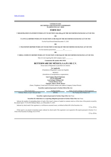 Thumbnail Betterware de Mexico 20-F Annual Report 2021