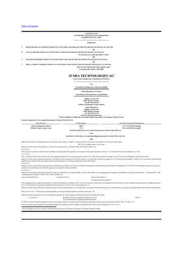 Thumbnail Jumia 20-F Annual Report 2021