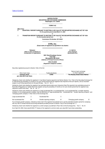 Thumbnail CVRx 10-Q Quarterly Report FY2022 