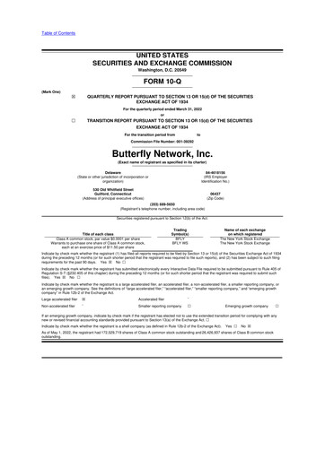 Thumbnail Butterfly Network 10-Q Quarterly Report FY2022 