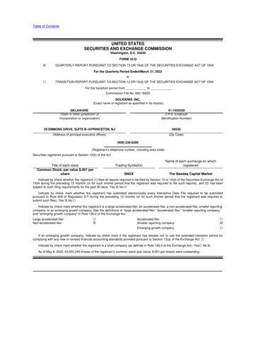 Thumbnail Soligenix 10-Q Quarterly Report FY2022 