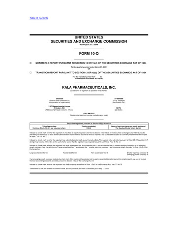 Thumbnail KALA BIO 10-Q Quarterly Report FY2022 