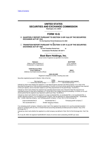 Thumbnail Boot Barn Holdings
 10-Q Quarterly Report FY2023 