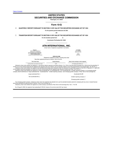 Thumbnail ATN International 10-Q Quarterly Report FY2022 