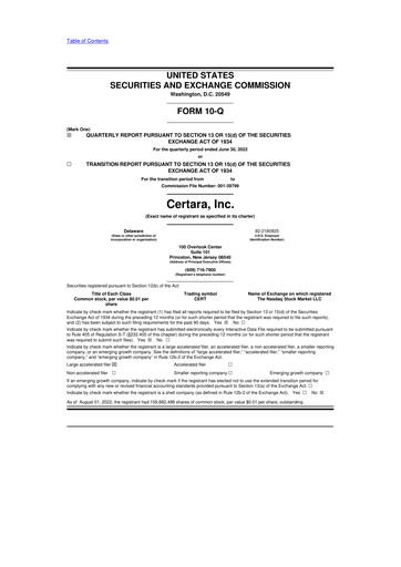 Thumbnail Certara 10-Q Quarterly Report FY2022 