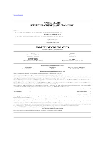 Thumbnail Bio-Techne 10-K Annual Report 2022