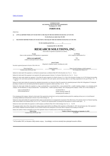 Thumbnail Research Solutions 10-K Annual Report 2022