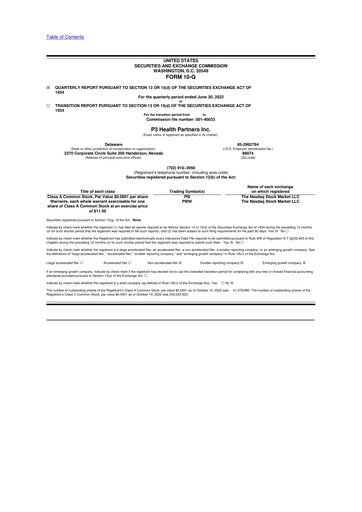Thumbnail P3 Health Partners 10-Q Quarterly Report FY2022 